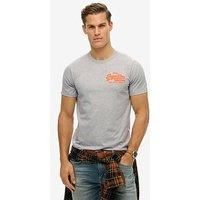 Superdry, T.Shirt Venue Logo Stripe Relaxed Tee, M1012205A, Optic, XL, Man, Adult