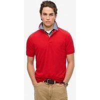 Superdry, Polo City Pique Polo, M1110438A, Risk Red, XL, Men