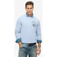 Superdry, Sweats LO-FI Outdoor Jumpsuit RELAXD Crew, M2014095A, Blue Heron, M, Man, Adult