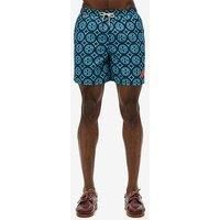 Superdry Mens 17" Tile Print Swim Shorts, Talavera Tile Print Blue, S