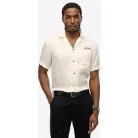 Superdry Merchant Graphic Backprint Short Sleeve Shirt - Cream