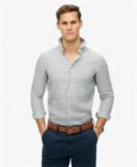 Superdry Mens Vacation Long Sleeved Linen Shirt Size S