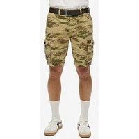 Superdry Parachute Light Camo Print Shorts - Khaki