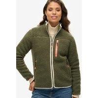 Superdry Outdoor Full Zip Fleece - Olive - Green