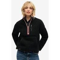 Superdry Outdoor Half Zip Fleece - Black