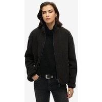 Superdry, Sweats Active Full Zip Fleece, W2012338A, Black, 8, Woman, Child