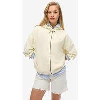 Superdry, Sweats Studios Zip Hoodie, W2012350A, Off White, 10, Woman, Child