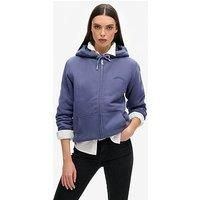 Superdry Borg Lined Zip Hoodie - Navy