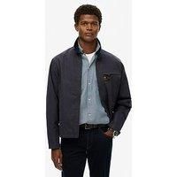 Superdry Men/'s Ranch Corduroy Collar Jacket, French Navy, XL