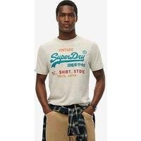 Superdry, T.Shirt VL Cali Relaxed Tee, M1012215A, Quantico Grey Jasper Marl, S, Men