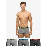 Superdry Men/'s Boxer Shorts Pack of 3, Karst Black Mega Speckled / Noos Grey Mottled / Asphalt Grey, XXL