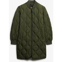 Superdry Long Liner Padded Jacket L Green