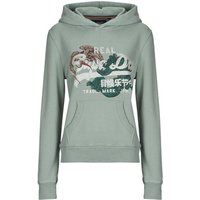 Superdry  TOKYO VINTAGE LOGO HOODIE  women's Sweatshirt in Green