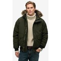 Superdry Superdry Everest Faux Fur Bomber Jacket - Dark Green