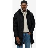 Superdry Hooded Tech Fishtail Parka - Black
