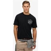 Superdry Work Logo Loose T-Shirt - Black