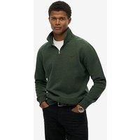 Superdry Essential Logo Henley Crew Sweat - Green