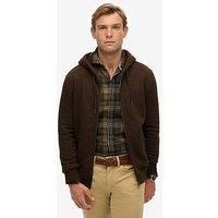 Superdry Essential Logo Zip Hoodie - Brown