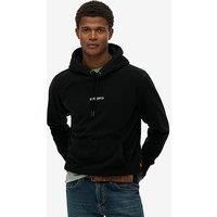 Superdry Micro Logo Fleece Hoodie - Black