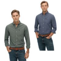 Superdry Mens Premium Check Oxford Long Sleeve Shirt