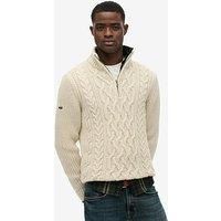 Superdry Jacob Half Zip Sweater 2XL Beige