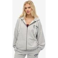 Superdry Athletic Ess Oversized Ziphood - Glacier Grey Marl