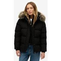 Superdry Everest 5 Baffle Puffer Jacket M Black