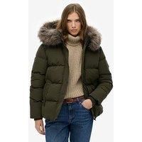 Superdry Everest 5 Baffle Puffer Jacket S Green