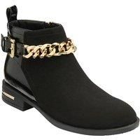 Black 'Kiri' Zip-Up Ankle Boots