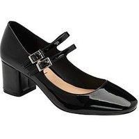 Ravel Howth Womens Mary Jane Shoes 7 UK Black Patent
