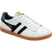 Gola Classics Men's 'Equipe Leather II' Leather Lace-Up Trainers in White | Size: 11