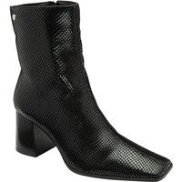 Ravel Meldon Square Toe Heeled Boot - Black Snake