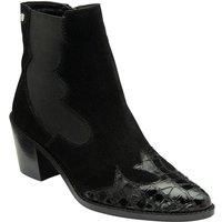 Black Suede & Patent 'Esk' Ankle Boots