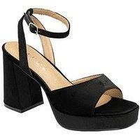 Ravel Surina Velvet Platform Heels - Black