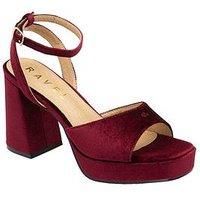 Ravel Surina Velvet Platform Heels - Burgundy