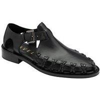 Black Leather 'Heriot' Flat Shoes