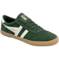 Gola Classics Men's 'Badminton' Suede Lace-Up Trainers in Green | Size: 11