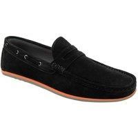 Black Suede 'Hearns' Penny Loafers