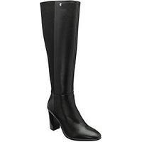 Ravel Women's Black Leather 'Bywell' Heeled Knee-High Boots | Size: 7