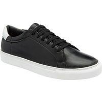 Frank Wright Men's Leather 'Marsh' Trainers in Black | Size: 6
