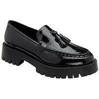 Black Patent 'Ord' Almond-Toe Loafers
