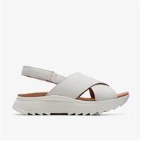 Clarks Women/'s Dashlite Wish Sandal, White Interest, 2.5 UK