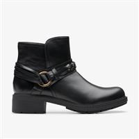 Hearth Kaylie Ankle Boot Black Leather Ankle Boots
