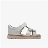 Clarks Toddlers' First Crown Beat Patent Sandals - White - UK 4 Baby