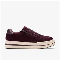 Clarks Audreigh Sky Textile Shoes in Plum Size 3