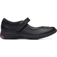 Clarks Relda Sea Kid Leather Shoes in Black Narrow Fit Size 11½