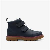 Clarks Lorcam Hi Older Leather Boots In Navy Size 10.5