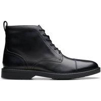 Aldwin Cap Black Leather Ankle Boots