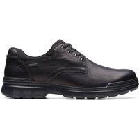 Clarks Rockie Walk Gore-Tex Leather Shoes In Black Standard Fit Size 9.5