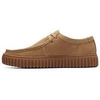 Clarks Torhill Lo Suede Shoes in Standard Fit Size 7 Beige